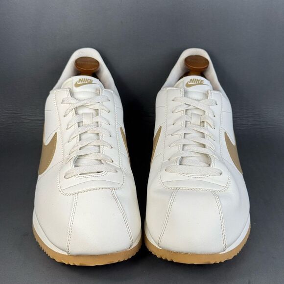 Nike Cortez Leather Sail/Parachute Beige/Gum athletic sneaker shoes men’s 14